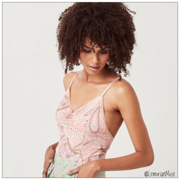 NWT Spell & The Gypsy City Lights Bodysuit Peach Size Large - Picture 4 of 9